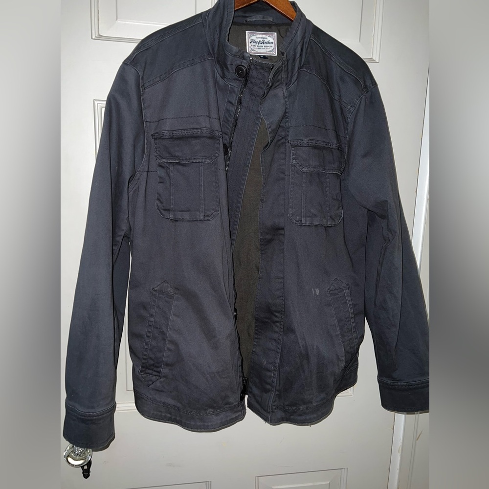Men’s jacket - Flag & Anthem dark gray medium full zip - Picture 1 of 8